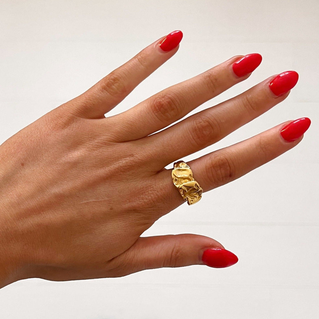 Gold Liquid Melted Ring