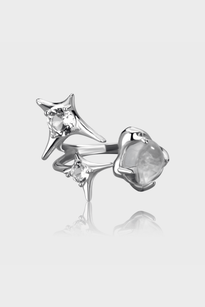 Silver Tri-Gem Ring