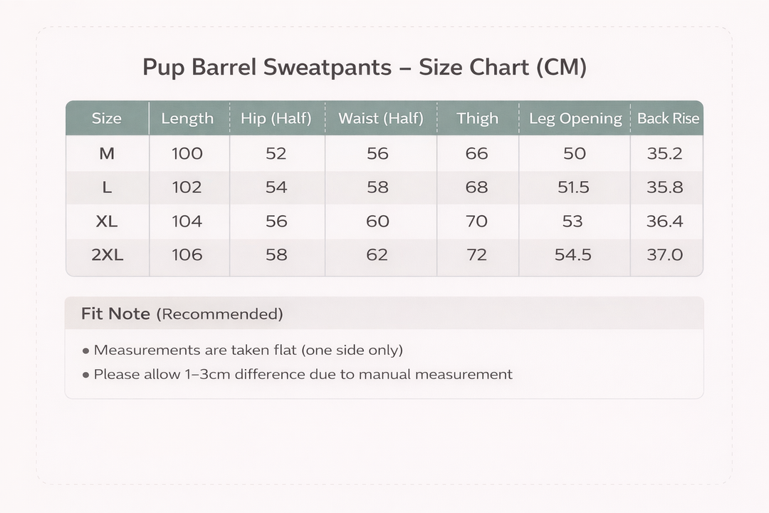 Embroidered Pup Barrel Sweatpants