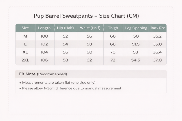 Embroidered Pup Barrel Sweatpants