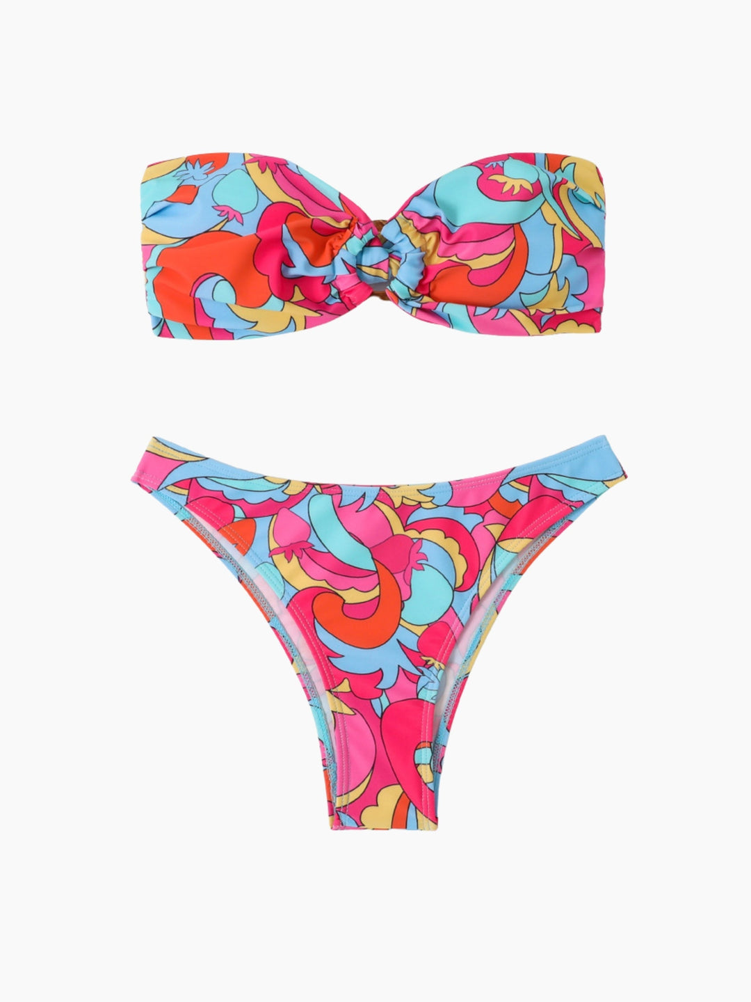 Sunset Glow Strapless Bikini Set