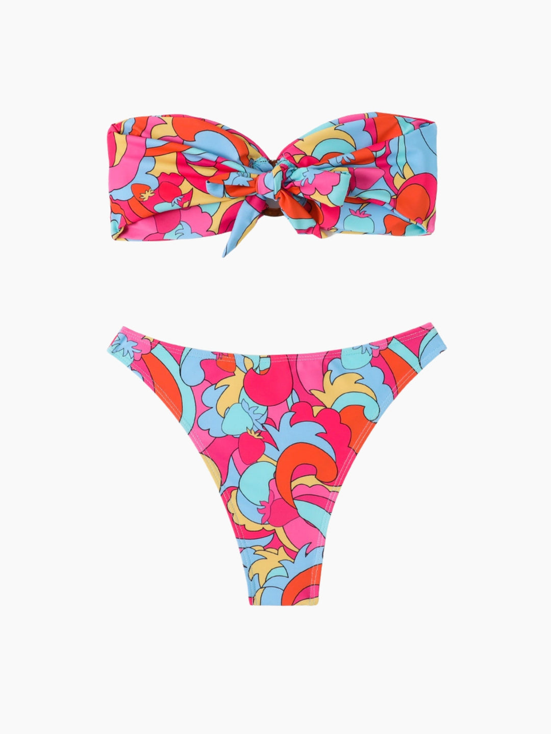 Sunset Glow Strapless Bikini Set