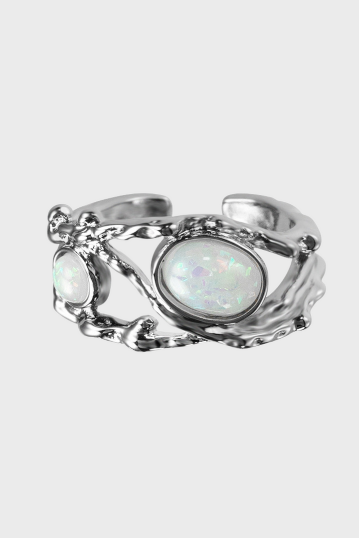 Silver Opal Tiara Ring