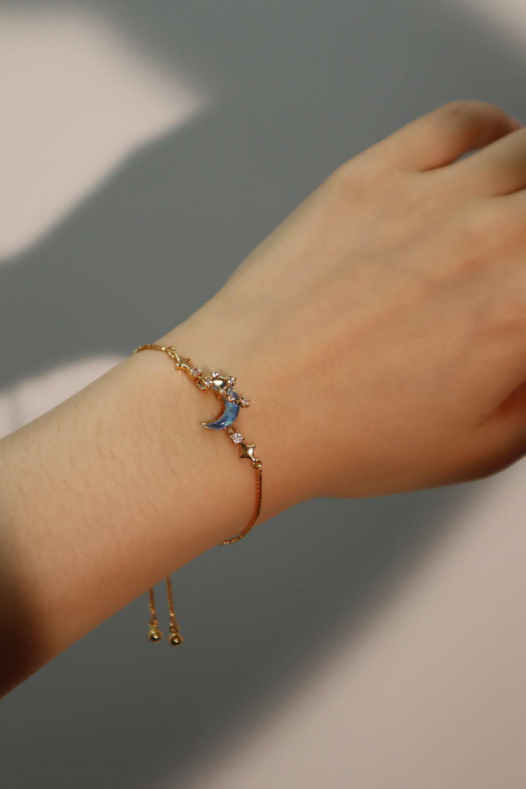 Gold Celestial Moonstone Bracelet