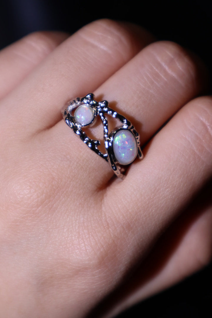 Silver Opal Tiara Ring