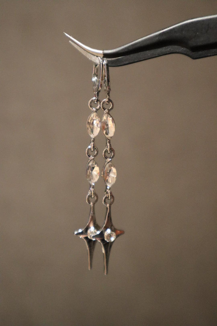 Silver Stellar Drop Earrings