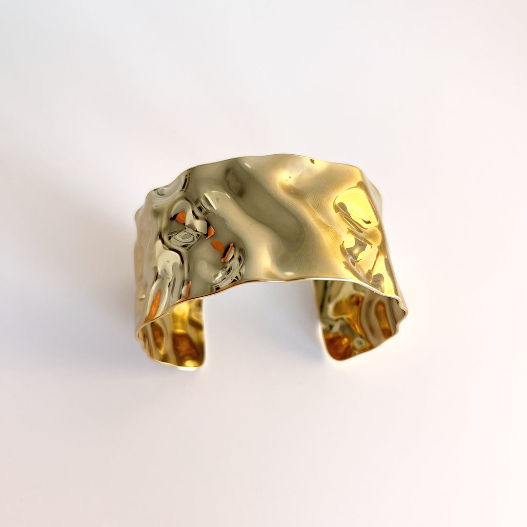 Gold Liquid Melted Bangle