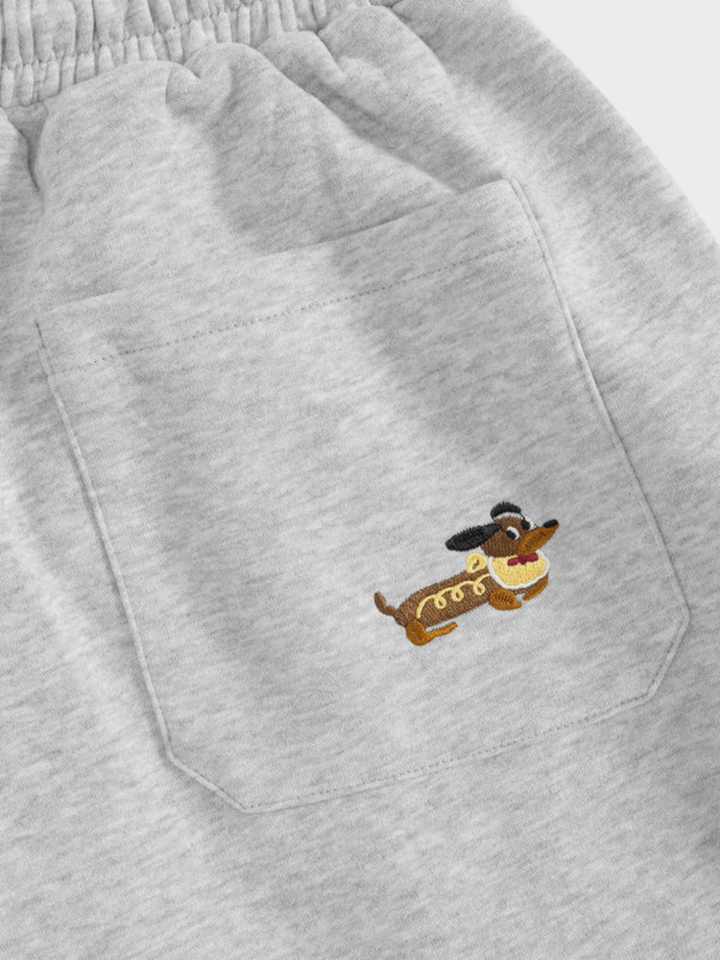 Embroidered Pup Barrel Sweatpants