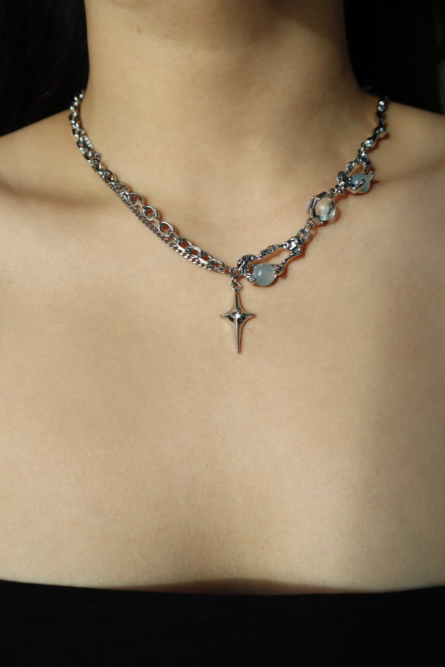 Silver Celestial Star Necklace