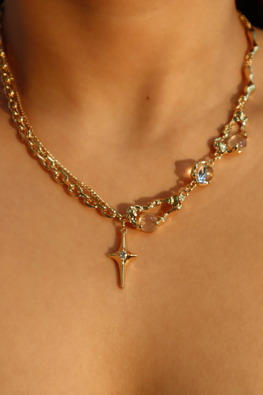 Gold Celestial Star Necklace