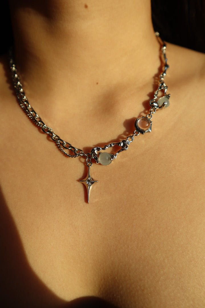 Silver Celestial Star Necklace